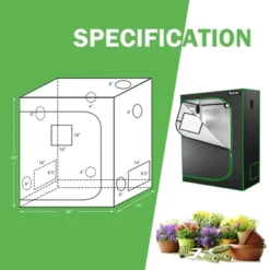 Costway 48''x24''x60'' Mylar Hydroponic Grow Tent W/Observation Window & Floor Tray GrayBlack 18 Costway 48''x24''x60'' Mylar Hydroponic Grow Tent W/Observation Window & Floor Tray GrayBlack -Sunnydaze Store GUEST 56f8cb8c 38a0 4fb0 a6d4 d6d0999233e6