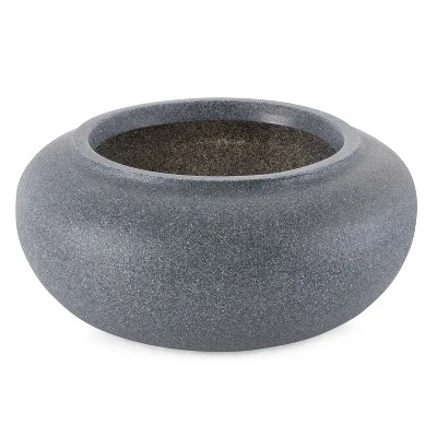 HC Companies Versatile 21 Inch Round Natural Decorative Plastic Outdoor Garden Hose Storage Pot With Side Hole For Faucet Connection 6 HC Companies Versatile 21 Inch Round Natural Decorative Plastic Outdoor Garden Hose Storage Pot With Side Hole For Faucet Connection - Image 4