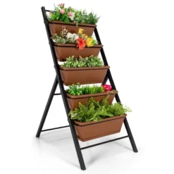 Costway 5-tier Vertical Garden Planter Box Elevated Raised Bed W/5 Container -Sunnydaze Store GUEST 5c4f90d1 fc12 49e8 a00f 4eed1dd9479f