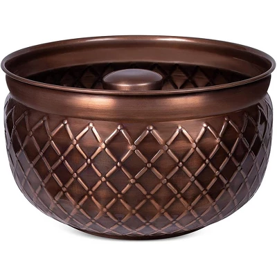 BirdRock Home Decorative Water Hose Pot - Copper - Drainage Hole - Group 5 BirdRock Home Decorative Water Hose Pot - Copper - Drainage Hole - Group - Image 3