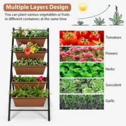 Costway 5-tier Vertical Garden Planter Box Elevated Raised Bed W/5 Container -Sunnydaze Store GUEST 5fd09b20 13ca 4443 ba47 555c8b884534
