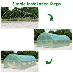 10'X6.5'X20' Walk-in Greenhouse Backyard Grow Tents Steel Frame 8 Windows -Sunnydaze Store GUEST 6376b1dd add7 49bb bae4 0753b423ceba