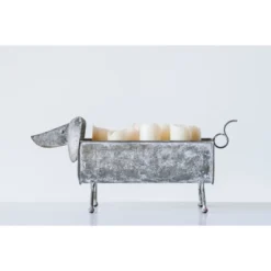 Planter Dog - Gray Metal - Storied Home