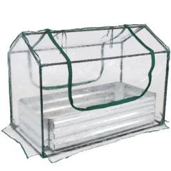 Sunnydaze Decor Sunnydaze Steel Raised Garden Bed With PVC Greenhouse Cover - Clear 15 Sunnydaze Decor Sunnydaze Steel Raised Garden Bed With PVC Greenhouse Cover - Clear -Sunnydaze Store GUEST 666d3f80 6754 4f51 9fbf a4ed8a0d61fe