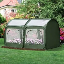 Outsunny 8' X 4' X 4' Portable Pop Up Greenhouse, Garden Canopy Hot House, 4 Zipper Doors For Growing Tropical Plants, Flowers, Herbs, -Sunnydaze Store GUEST 6a7bf673 fb8a 4da5 8739 1dcc2561f372