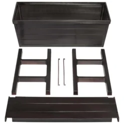 Polymer Outdoor Products 14.5" L X 32.25" W X 31.12" H Weather-Proof Elevated Garden Bed With Drainage Hole And Support Straps, Brown -Sunnydaze Store GUEST 6ceda364 d585 4586 aafe 20356baf5d12