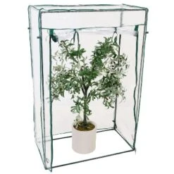 Sunnydaze Decor Sunnydaze Outdoor Deluxe Portable Large Potted Plant And Starter Tomato Plant Greenhouse With Roll-Up Door - Clear -Sunnydaze Store GUEST 71472fbb 088c 4235 9d22 ee6aa43f30fa