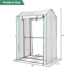 Costway 39'' X 32'' X 59'' Walk-in Garden Greenhouse Warm House For Plant Growing -Sunnydaze Store GUEST 72a07080 8b35 43bd b229 2c69cdccea16