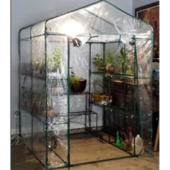 Nature Spring Walk-In PVC Greenhouse With 8 Shelves, Roll-Up Door And Steel Poles - Clear -Sunnydaze Store GUEST 7366b74c bab4 4dc2 8eee 5c2a155f93c2