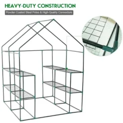 Costway Portable Mini Walk In Outdoor 2 Tier 8 Shelves Greenhouse -Sunnydaze Store GUEST 7473cf65 c759 4331 9232 1d3dfed44f57