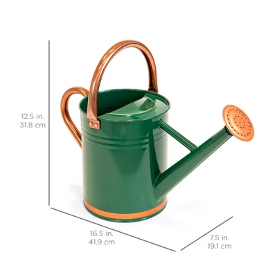 Best Choice Products 1-Gallon Galvanized Steel Watering Can For Gardening W/ O-Ring, Top Handle, Copper Accents 8 Best Choice Products 1-Gallon Galvanized Steel Watering Can For Gardening W/ O-Ring, Top Handle, Copper Accents - Image 6