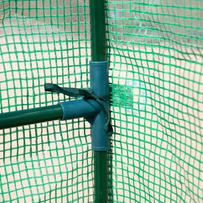 Outsunny 2-Tier Shelf Greenhouse With Door, Windows, PE Cover, Steel Frame For Outdoor Garden Plant & Plant Use, 84.25" X 56.25" X 76.75", Green 7 Outsunny 2-Tier Shelf Greenhouse With Door, Windows, PE Cover, Steel Frame For Outdoor Garden Plant & Plant Use, 84.25" X 56.25" X 76.75", Green - Image 5