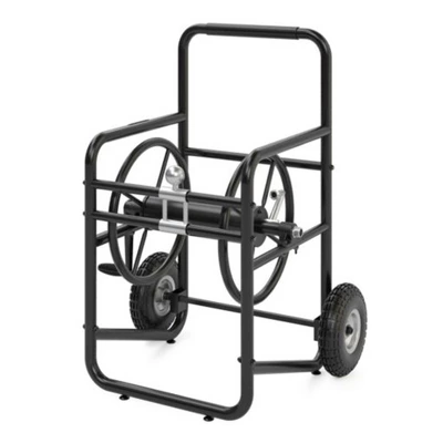 Suncast Professional Portable 200 Foot Powder-Coated Steel Hose Reel Cart With Wheels For Landscaping, Yard, Garden, & Utility Use, Black (3 Pack) 6 Suncast Professional Portable 200 Foot Powder-Coated Steel Hose Reel Cart With Wheels For Landscaping, Yard, Garden, & Utility Use, Black (3 Pack) - Image 4
