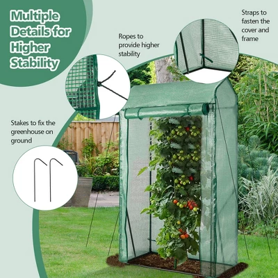 Costway 39'' X 20'' X 67'' Walk-in Garden Greenhouse Hot House Tomato Plant Warm House 9 Costway 39'' X 20'' X 67'' Walk-in Garden Greenhouse Hot House Tomato Plant Warm House - Image 7