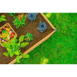 Vita 48"x48" Mezza Keyhole Square Garden Bed Planter -Sunnydaze Store GUEST 78578c84 56d8 417d b08f f39b928c78ab