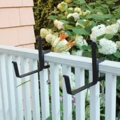 22" Wide Rectangular Flower Box Copper Plated Galvanized Steel With Black Wrought Iron Clamp-On Brackets - ACHLA Designs 7 22" Wide Rectangular Flower Box Copper Plated Galvanized Steel With Black Wrought Iron Clamp-On Brackets - ACHLA Designs -Sunnydaze Store GUEST 7e65c715 83e7 424f 8151 9ec9df665903
