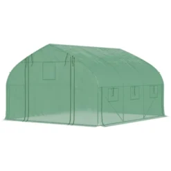 Outsunny Walk-in Tunnel Greenhouse With Zippered Mesh Doors & Roll-up Sidewalls, Upgraded Hot House, Green, 11.5' X 10' X 6.5' -Sunnydaze Store GUEST 7f02b44a 99f6 4024 a5ff 5c23a1b4865c