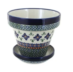 Blue Rose Polish Pottery 890-893 Zaklady Small Flower Pot -Sunnydaze Store GUEST 7f5c0e2e 554b 41c3 845a e0e2fc401c9a
