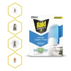 Raid Essentials Flying Insect Light Trap Starter Kit - 1 Device + 1 Refill -Sunnydaze Store GUEST 7ff253ff 57a5 4c87 9853 aa6ff1fd33a9