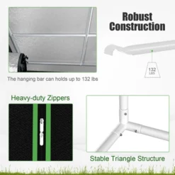 Costway 36''x36''x72'' Mylar Hydroponic Grow Tent W/Observation Window & Floor Tray GrayBlack 15 Costway 36''x36''x72'' Mylar Hydroponic Grow Tent W/Observation Window & Floor Tray GrayBlack -Sunnydaze Store GUEST 81493748 8655 4101 8caa 665d9d0ed94e