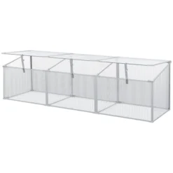 Outsunny Mini Greenhouse Kit, 71" Outdoor Cold Frame With Adjustable Roof, Polycarbonate & Aluminum Frame -Sunnydaze Store GUEST 81c18495 993a 49c8 9ae0 65c0eb81ce4e