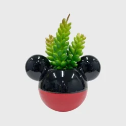 Disney 2pc Indoor/Outdoor Ceramic Mickey And Minnie Mouse Classic Succulent Set