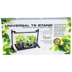 SunBlaster Universal Powder-Coated Aluminum Adjustable Lighting Stand With Heavy-Duty Plant Growing Tray, Fits All Size T5 Light Strips -Sunnydaze Store GUEST 83855d64 e7a2 4a9d b460 309f8a0b2699