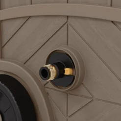 Suncast 150' Baywood Smart Tube Decorative Wheeled Hideaway Hose Reel Cart With Telescoping Handle For Lawn, Garden, & Utility, Dark Taupe -Sunnydaze Store GUEST 839aa2a9 fe10 48c5 b96a 178bc266c4ee