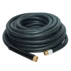 Apache 98108806 75 Foot Industrial Rubber Garden Water Hose With Heavy Duty MGHT X FGHT Brass Fittings And 1 Bend Restrictor, Black (3 Pack)