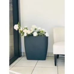 22.8" Kante Lightweight Modern Outdoor Concrete Oval Planter Charcoal Black - Rosemead Home & Garden, Inc. 11 22.8" Kante Lightweight Modern Outdoor Concrete Oval Planter Charcoal Black - Rosemead Home & Garden, Inc. -Sunnydaze Store GUEST 84c2ba0d 8f15 43eb 9c8b a962bba74158
