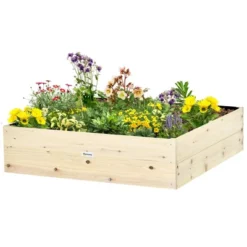 Outsunny 46'' X 46'' Wooden Raised Garden Bed, Elevated Planter Box For Backyard, Patio To Grow Vegetables, Herbs, And Flowers 9 Outsunny 46'' X 46'' Wooden Raised Garden Bed, Elevated Planter Box For Backyard, Patio To Grow Vegetables, Herbs, And Flowers -Sunnydaze Store GUEST 8590e516 0142 4efd bfba d068e4212b29