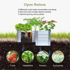 LuxenHome L-Shaped Galvanized Metal Raised Garden Bed 21 LuxenHome L-Shaped Galvanized Metal Raised Garden Bed -Sunnydaze Store GUEST 865429f0 65b4 4146 a5ce f95fa93c593e