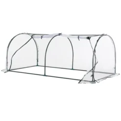 Outsunny Portable Tunneled Greenhouse With Zippered Doors, Water/UV Fighting PVC Cover -Sunnydaze Store GUEST 8a6b8d78 b2ad 43ce aa5c 35534c017690