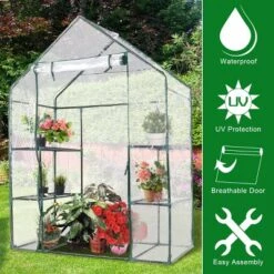 Costway Portable Mini Walk In Outdoor 3 Tier 6 Shelves Greenhouse -Sunnydaze Store GUEST 8ba24d58 f3d0 4e7c 8b7b 0410e5f745f1