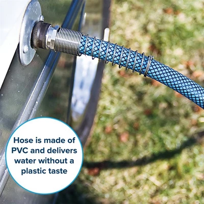 Camco TastePURE No-Kink Heavy-Duty PVC 25' Premium Reinforced Outdoor Drinking Water Hose For Camping, RVs, Boats, And Gardening, Blue 6 Camco TastePURE No-Kink Heavy-Duty PVC 25' Premium Reinforced Outdoor Drinking Water Hose For Camping, RVs, Boats, And Gardening, Blue - Image 4