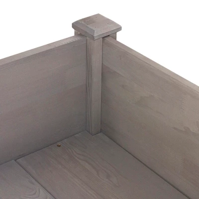 Northlight 4ft Brown Wood Raised Garden Bed Planter Box With Liner 7 Northlight 4ft Brown Wood Raised Garden Bed Planter Box With Liner - Image 5