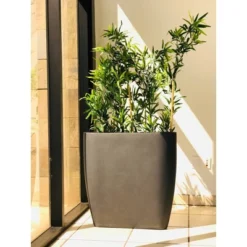 22.8" Kante Lightweight Modern Outdoor Concrete Oval Planter Charcoal Black - Rosemead Home & Garden, Inc. 12 22.8" Kante Lightweight Modern Outdoor Concrete Oval Planter Charcoal Black - Rosemead Home & Garden, Inc. -Sunnydaze Store GUEST 941718c5 1576 442a 9e22 06bf82a7e22e