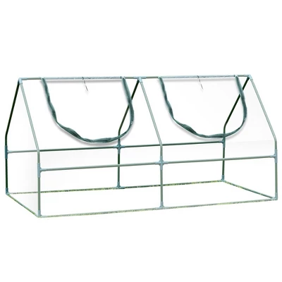 Aoodor 6' X 3 ' X 3' Portable Mini Greenhouse PE Cover 2 Zipper Door 9 Aoodor 6' X 3 ' X 3' Portable Mini Greenhouse PE Cover 2 Zipper Door - Image 7