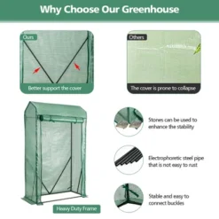 Costway 39'' X 20'' X 67'' Walk-in Garden Greenhouse Hot House Tomato Plant Warm House 18 Costway 39'' X 20'' X 67'' Walk-in Garden Greenhouse Hot House Tomato Plant Warm House -Sunnydaze Store GUEST 98d5007d 4501 4393 b762 f89a482d2c51