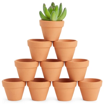 Juvale 10-Pack 1.5-Inch Mini Terracotta Plants Pots With Holes For Cactus, Succulents, Tiny Clay Flower Pot Planters For Nursery, Indoor Garden 7 Juvale 10-Pack 1.5-Inch Mini Terracotta Plants Pots With Holes For Cactus, Succulents, Tiny Clay Flower Pot Planters For Nursery, Indoor Garden - Image 5