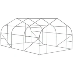 Outsunny 9.8' X 11.4' X 6.8' Outdoor Walk-In Tunnel Greenhouse Hot House With Roll-up Windows, Zippered Door, PE Cover, Green 11 Outsunny 9.8' X 11.4' X 6.8' Outdoor Walk-In Tunnel Greenhouse Hot House With Roll-up Windows, Zippered Door, PE Cover, Green -Sunnydaze Store GUEST 9c4e0fab 5930 4d86 bce1 99ba63b6d26f
