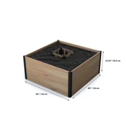 Vita 48"x48" Mezza Keyhole Square Garden Bed Planter -Sunnydaze Store GUEST 9d165c09 af9d 4fa2 a448 d85a665f4901