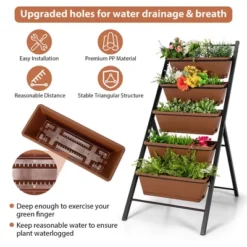 Costway 5-tier Vertical Garden Planter Box Elevated Raised Bed W/5 Container -Sunnydaze Store GUEST 9ed8a112 bc38 4813 a3d9 edae858e5d94