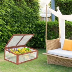 Costway Garden Portable Wooden Green House Cold Frame Raised Plants Bed Protection -Sunnydaze Store GUEST a33b6ee1 5d1a 4ab3 9001 2e707a6f3c9e