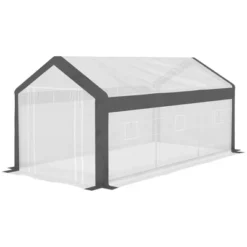 Outsunny 20' X 10' X 9' Walk-In Greenhouse, Outdoor Gardening Canopy With 6 Roll-up Windows, 2 Zippered Doors & Weather Cover, White 9 Outsunny 20' X 10' X 9' Walk-In Greenhouse, Outdoor Gardening Canopy With 6 Roll-up Windows, 2 Zippered Doors & Weather Cover, White -Sunnydaze Store GUEST a3435d0e 283b 4cfd 9bcb c8a61c466e98