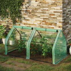 Outsunny 6' X 3' X 3' Mini Greenhouse Portable Hot House With Large Zipper Doors & Water/UV PE Cover For Outdoor And Garden, Green 8 Outsunny 6' X 3' X 3' Mini Greenhouse Portable Hot House With Large Zipper Doors & Water/UV PE Cover For Outdoor And Garden, Green -Sunnydaze Store GUEST a40cf54e 57fe 4ca1 831a 8e5b27a405dc