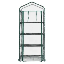 Costway White Mini Greenhouse W/ PVC Cover 4-Tier Portable Warm House 28'' X 19'' X 63'' -Sunnydaze Store GUEST a5b7b647 321d 414e 981b 93881c3df313