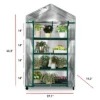 Nature Spring Greenhouse With 4 Shelves, PVC Cover, And Removable Locking Wheels - 19.3" X 63.3" -Sunnydaze Store GUEST a5d0ba49 e27e 4137 871a 6575f79bdaa0