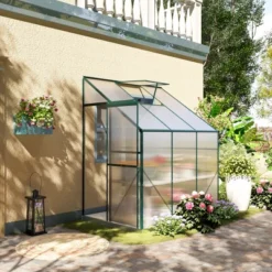 Outsunny Walk-In Garden Greenhouse Aluminum Polycarbonate With Roof Vent For Plants Herbs Vegetables -Sunnydaze Store GUEST a6dc6920 0ede 4204 8dfe 6717e62fa2fb