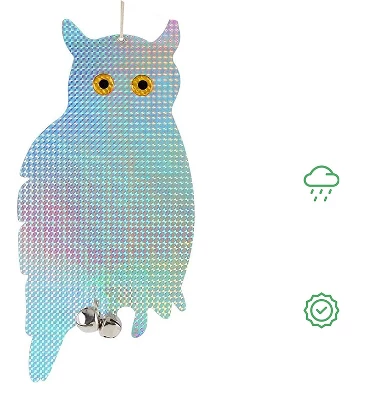 BIRD BLINDER Hanging Owl Decoys To Scare Birds Away, Multicolor Pack-02 3 BIRD BLINDER Hanging Owl Decoys To Scare Birds Away, Multicolor Pack-02